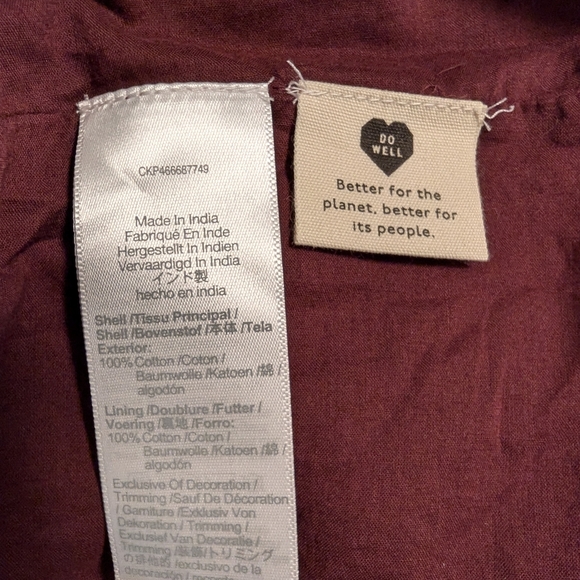 Brand new maroon midi sundress with ruffles from Madewell, size 12. - Picture 6 of 7